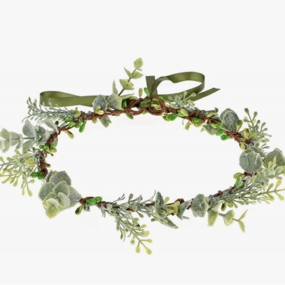 Bridal hair band wreath for adult or child Adjustable